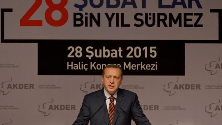 Erdoğan 28 Şubatlar Bin Yıl Sürmez toplantısında konuştu