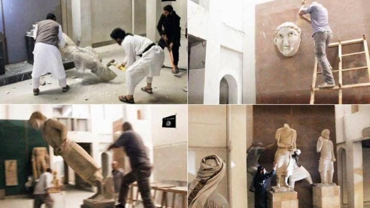 IŞİDin parçaladığı heykellerle ilgili iddia: Gerçek değillerdi
