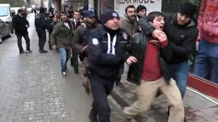 Erdoğan aleyhine slogan atanlar gözaltına alındı