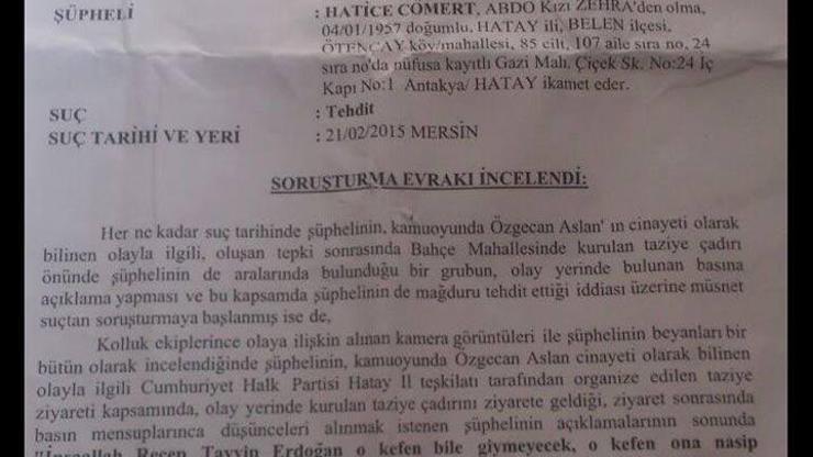 Abdullah Cömertin annesine, Cumhurbaşkanına tehdit davasından takipsizlik