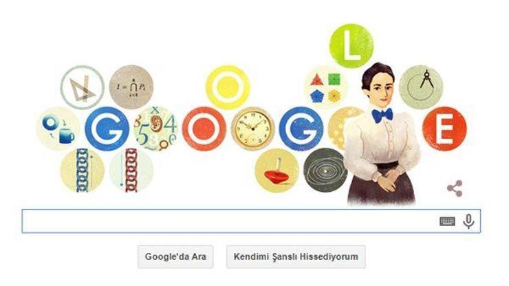 Googledan Emmy Noether doodleı