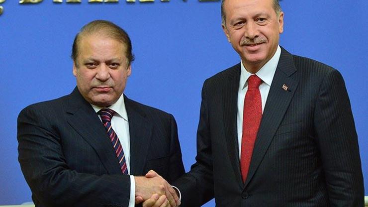 Cumhurbaşkanı Erdoğan, Pakistan Başbakanı Şerifi kabul etti