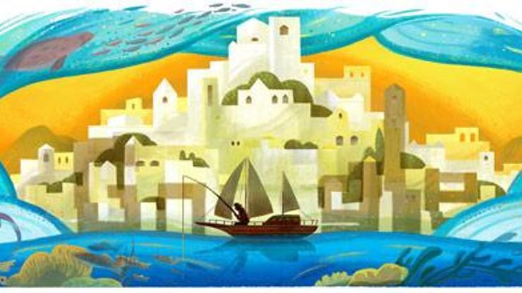 Googledan Halikarnas Balıkçısı doodleı