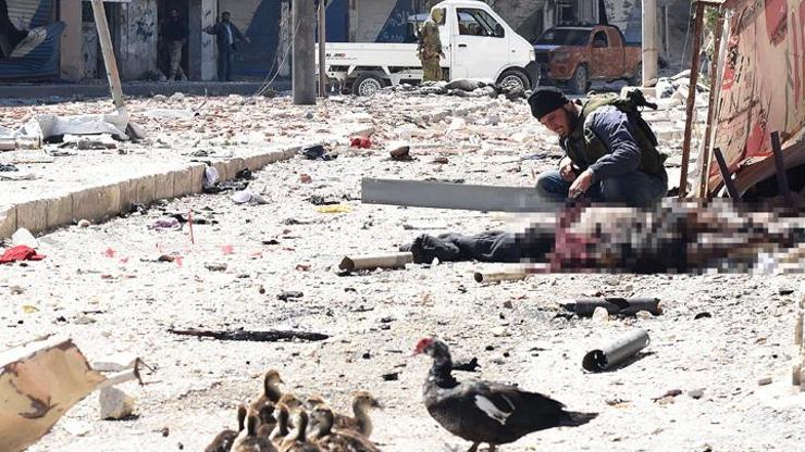 Şam rejimi pazar yerini bombaladı: En az 30 ölü