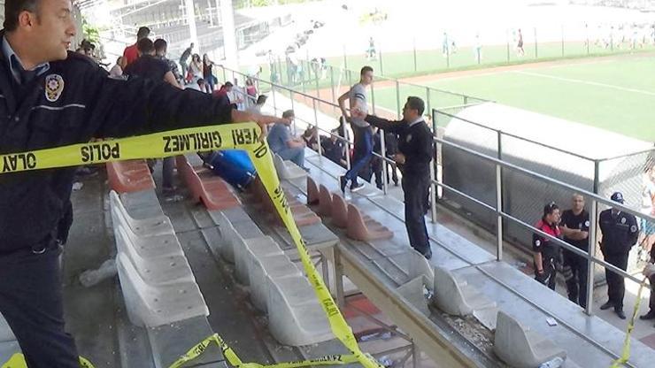 Aydında tribün çöktü yaralılar var