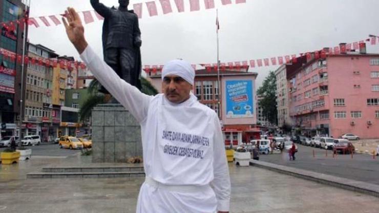 Cumhurbaşkanı Erdoğana kefenli destek