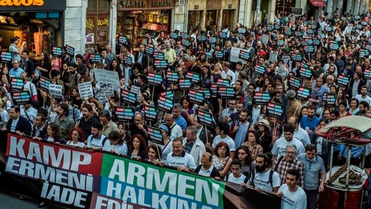 Kamp Armen arazisi için protesto yürüyüşü