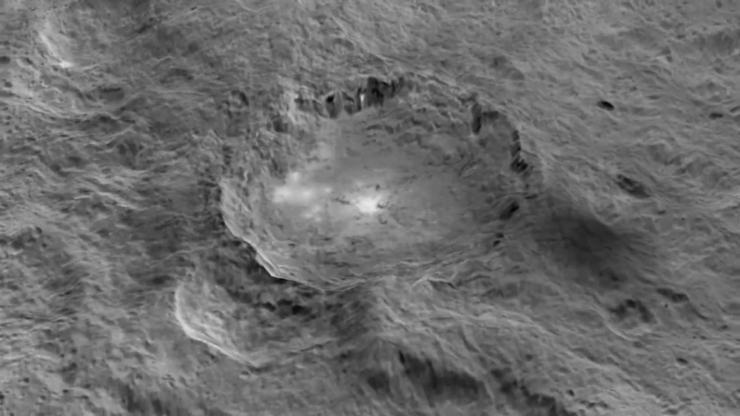 Gizemli cüce gezegen Ceresin kuşbakışı görüntüleri