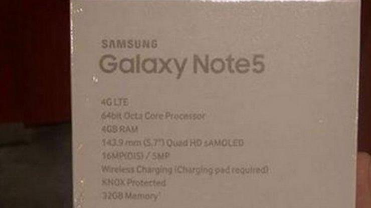 Samsung Galaxy Note 5 hesapta gözüktü