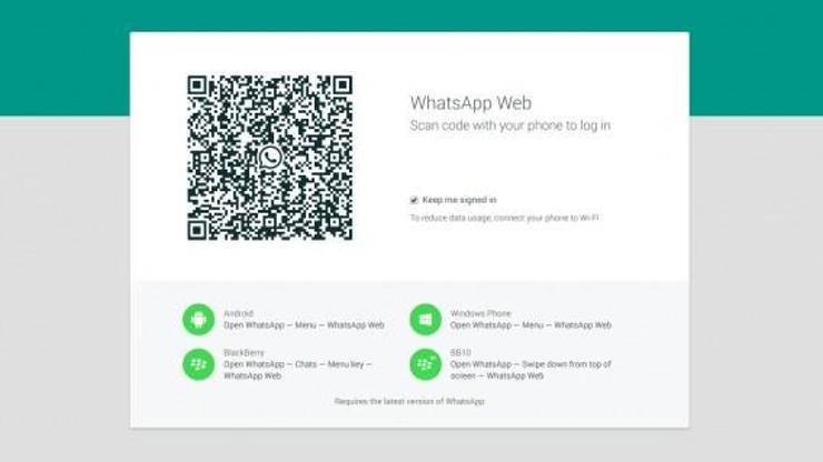 Web’den WhatsApp kullanabilecek