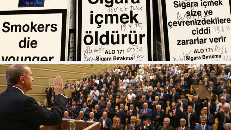 Erdoğan muhtarların sigaralarını tek tek toplamış