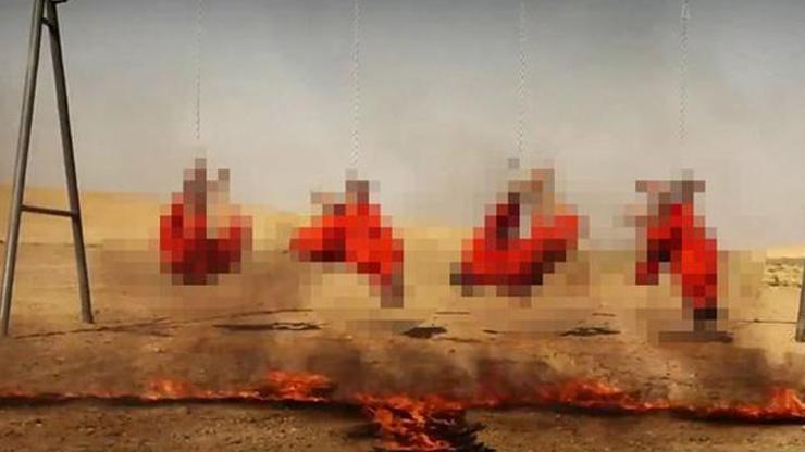 IŞİD, 4 Iraklı Şiiyi ayaklarından asıp, yakarak öldürdü