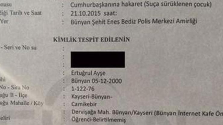 15 yaşındaki çocuk, Cumhurbaşkanına hakaretten gözaltına alındı