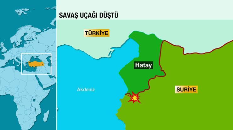 Suriye sınırında savaş uçağı düşürüldü Suriye sınırında savaş uçağı düşürüldü