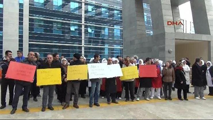 Anadolu Adliyesinin maaş alamayan taşeron işçileri eylemde