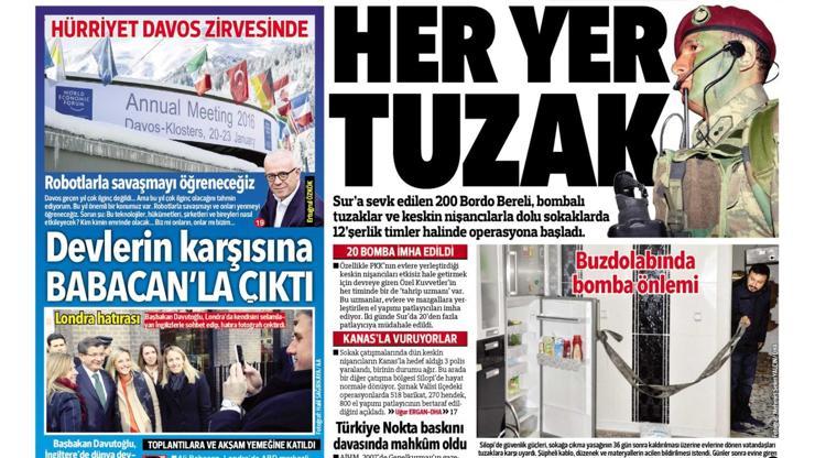 Gazete manşetleri (20 Ocak 2016)