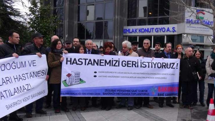 Bakırköyde hastane eylemi.. İçeride ihale, dışarıda protesto