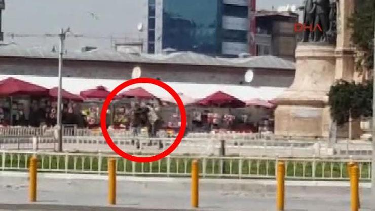 Taksim Meydanında bir kişi havaya ateş açtı