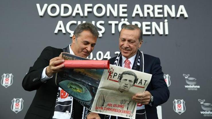 Erdoğan Beşiktaşa Vodafone Arena için yapılan maddi yardımı açıkladı