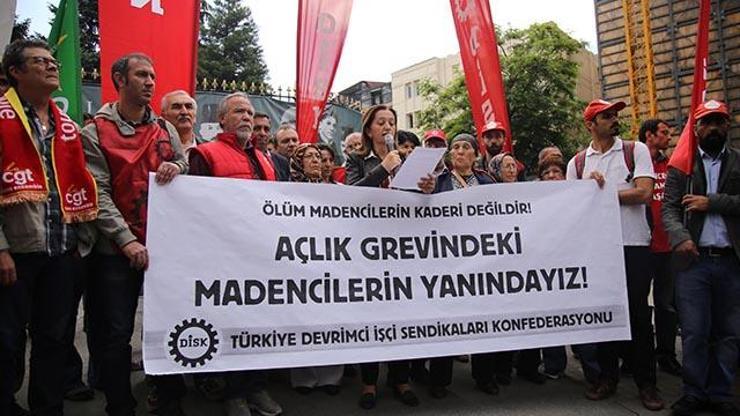 DİSKten İstanbulda Kilimli madencilerine destek eylemi