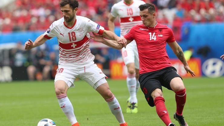 Arnavutluk - İsviçre maçından kareler