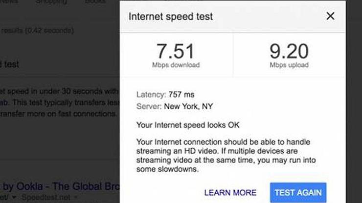 Google İnternet hızımızı ölçecek
