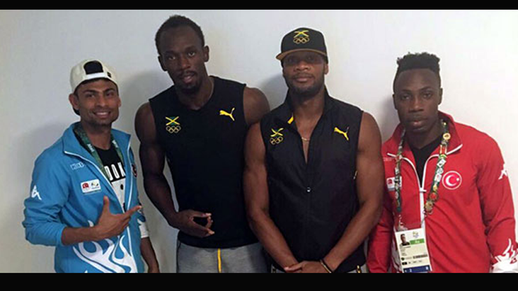 Usain Bolt Türk atletlerle bir araya geldi
