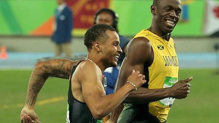 Bolt yarışı bitirirken yine yaptı yapacağını