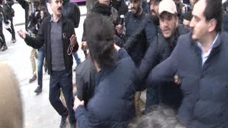 Şişlide HDPli gruba polis müdahalesi