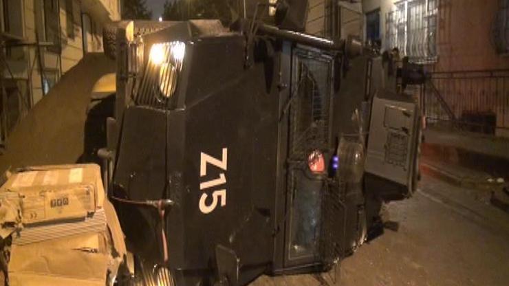 Esenyurtta zırhlı araç devrildi: 3 polis yaralı