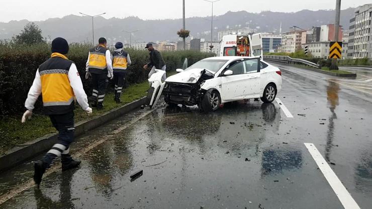 Çaykur Rizesporun golcüsü trafik kazası geçirdi