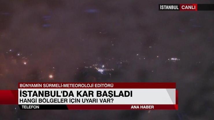 İstanbulda kar başladı. Hangi bölgeler için uyarı var Bünyamin Sürmeli yanıtladı