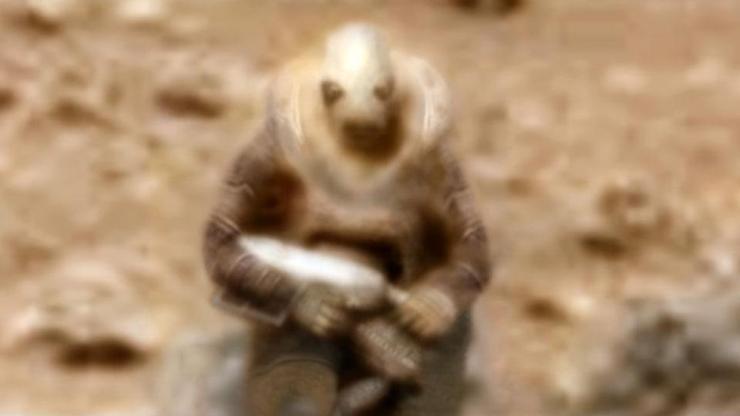 Marsta görülen uzaylı savaşçı