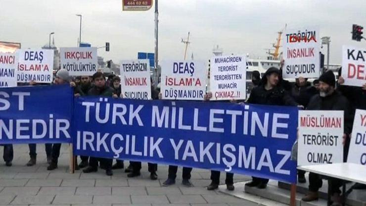 İstanbul Üsküdarda terör protestosu