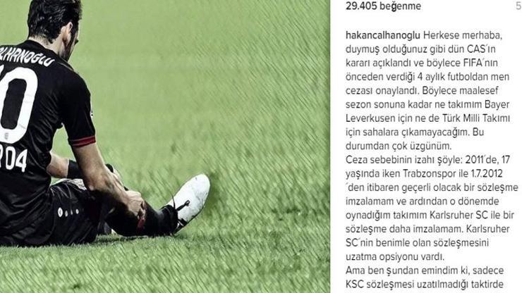 Hakan Çalhanoğlu Instagramdan mesaj yayınladı