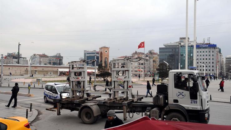 Taksim ve İstiklal Caddesinde 15 Şubat önlemi sürüyor