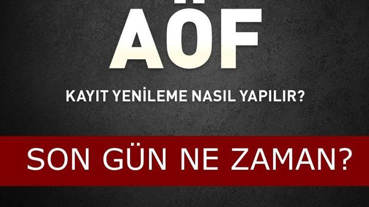 Kredi kartı konusunda önemli uyarı | AÖF kayıt yenileme işlemleri giriş