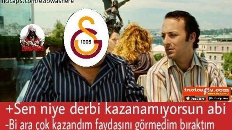 Galatasaray-Beşiktaş derbisi sonrası yapılan capsler