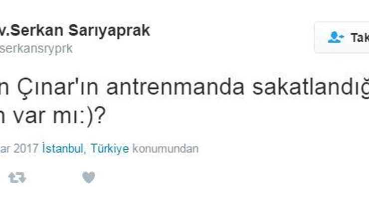 Serkan Çınarın ani sakatlığına Twitter inanmadı