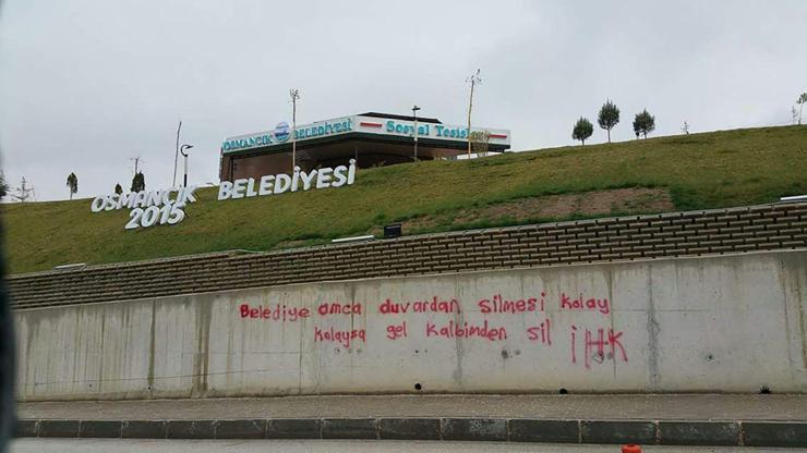 Belediyeden duvar yazısına yanıt: Aşk da temiz bir dünya ister