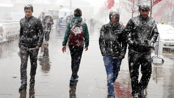 Erzurumda kar yağışı