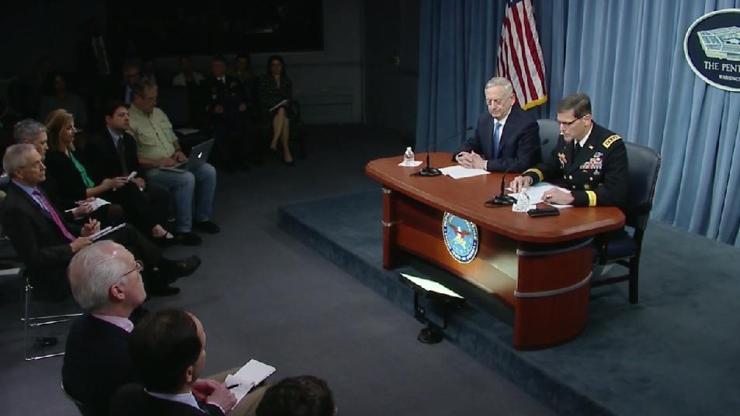ABD Savunma Bakanı Mattis: Kimyasal silaha karşı en etkili yöntem askeri müdahale