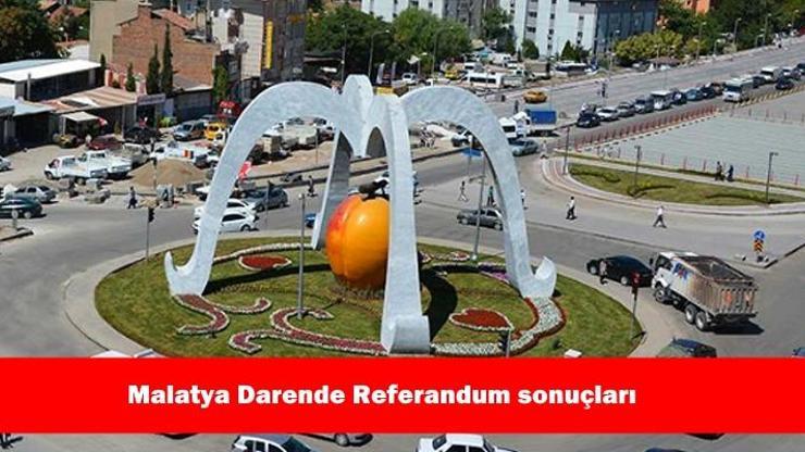 Malatya Darende ilçesi 2017 referandum seçim sonuçları