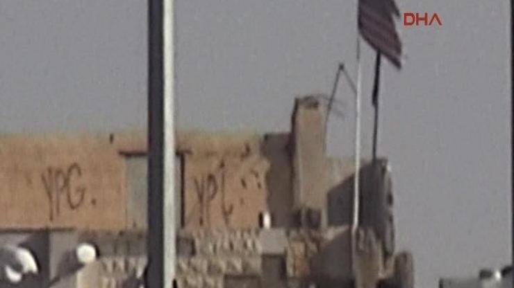 Telabyadda ABD bayrakları ve YPG flamaları yenilendi