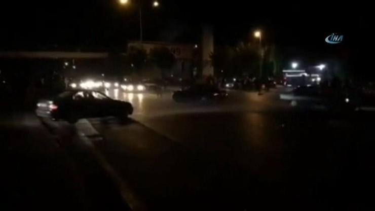Ankarada magandalar trafiği kesip drift yaptı