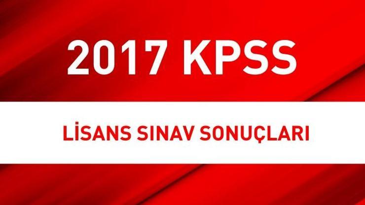 2017 KPSS sonuçları ÖSYM giriş sonuç sayfasında yayınlandı.