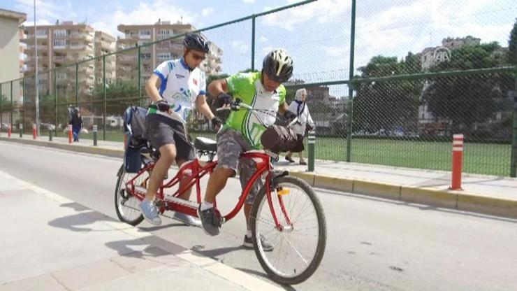 Görme engellilere bisiklet hizmeti