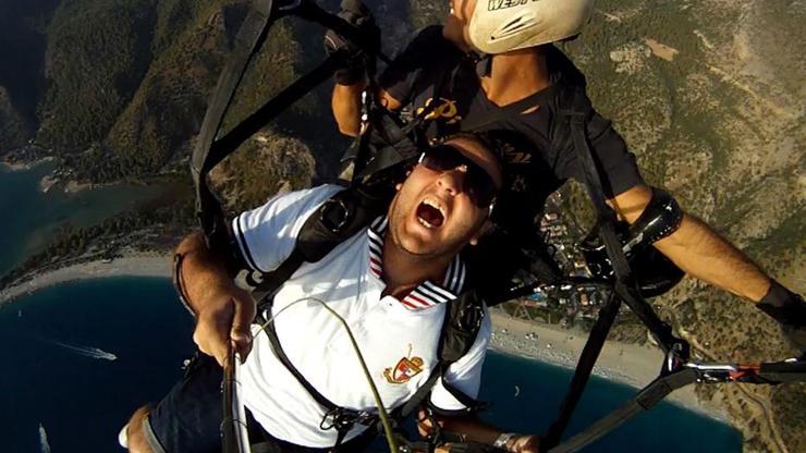 Korku dolu anlar paraşüt kamerasında
