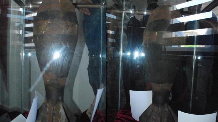 DEAŞ ait el yapımı bomba müzede sergilendi