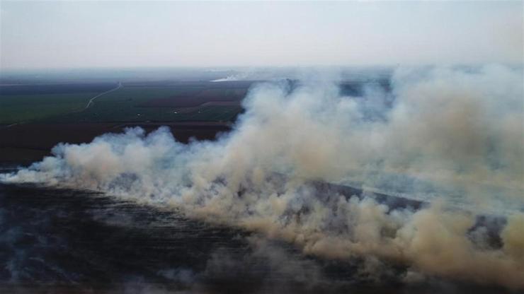 Adana anız yangınlarıyla boğuluyor